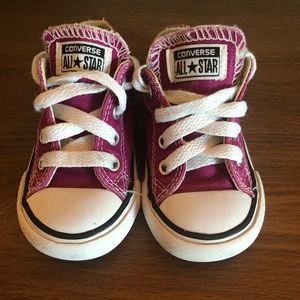 Converse Toddler Deep Pink/Maroon Sneakers